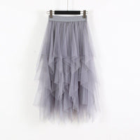Ladies Elastic High Waist Long Tulle Skirt