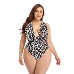 Leopard Print Plus Size One piece Swimsuit