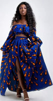 African print long skirt