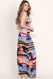 Floral Print Maxi Dress with side Slit