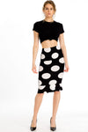 Ruffle Pencil Skirt