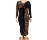 Ninnina Plus Size Dress Leopard Dress
